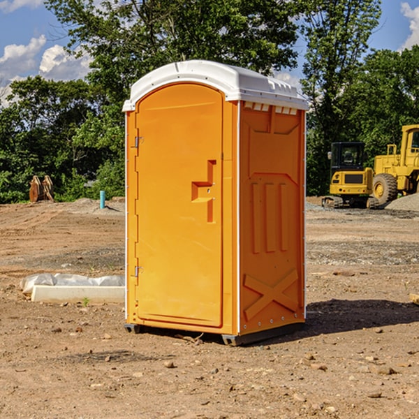 how often are the portable toilets cleaned and serviced during a rental period in Yorktown IA